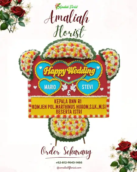 Papan Bunga Pernikahan Kalang